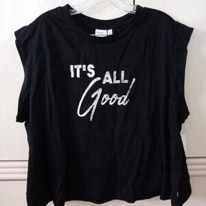 Celebrity Pink Junior's It's All Good Graphic Cap Sleeve Sleep T-Shirt SIZE 3X